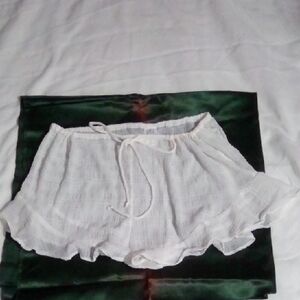 Wild Fable High Waist White Ruffle Shorts